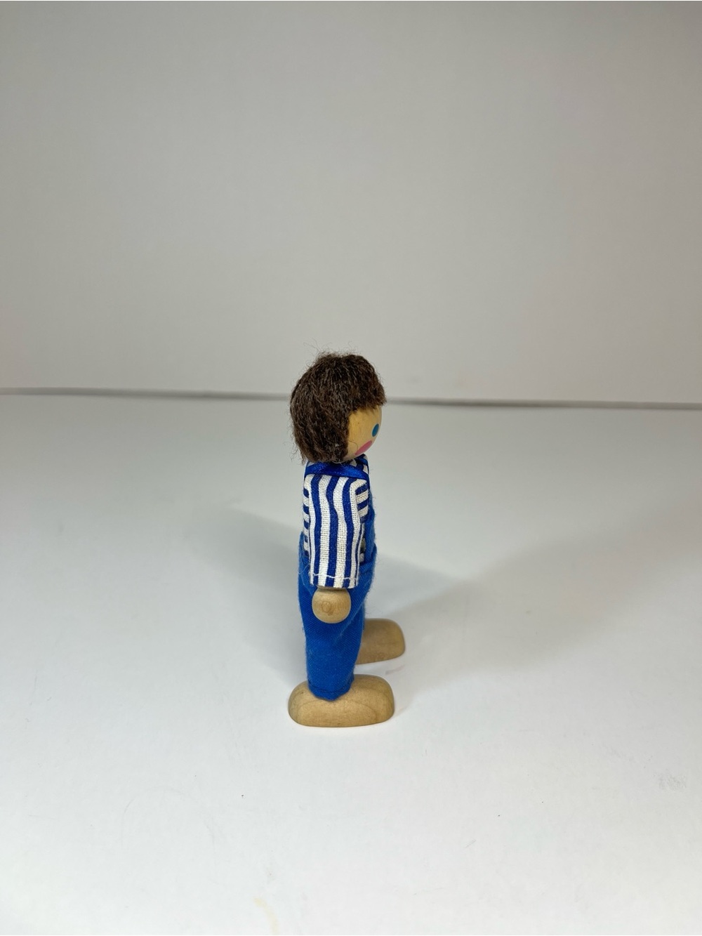 Melissa & Doug Wooden Blue Doll Key House Replacement Figure Toy Boy Overalls - Picture 6 of 9
